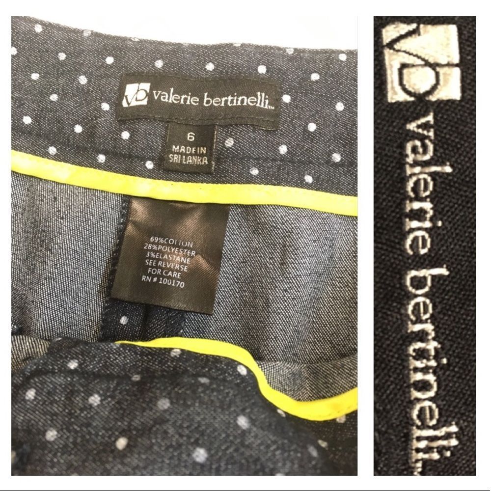 V. Bertinelli Dress Denim Capri Pants Polka Dots 6 - Picture 4 of 8